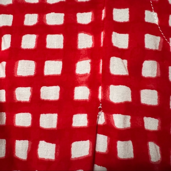 Anthropologie Red/white gingham tunic Medium - Picture 5 of 6